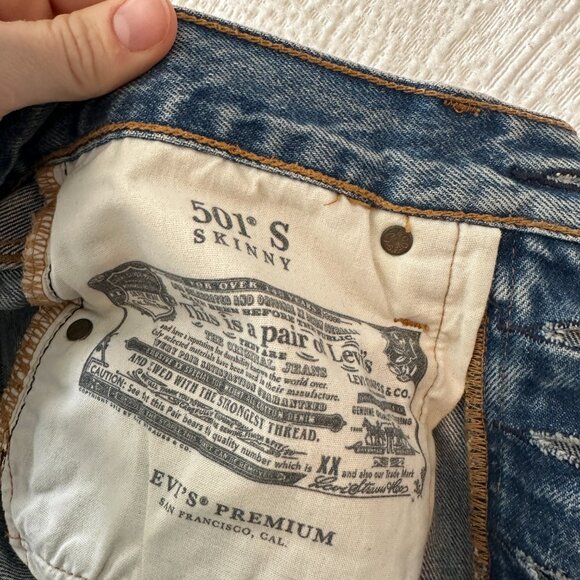Levi's 501 Skinny 28in Inseam - Picture 4 of 4